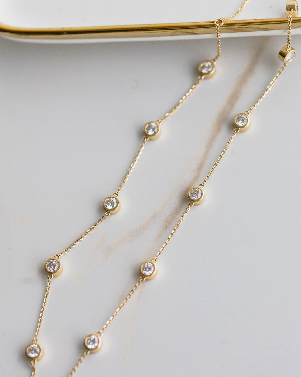 Diamonds by the Yard Necklace — 4.2ctw Yellow Gold