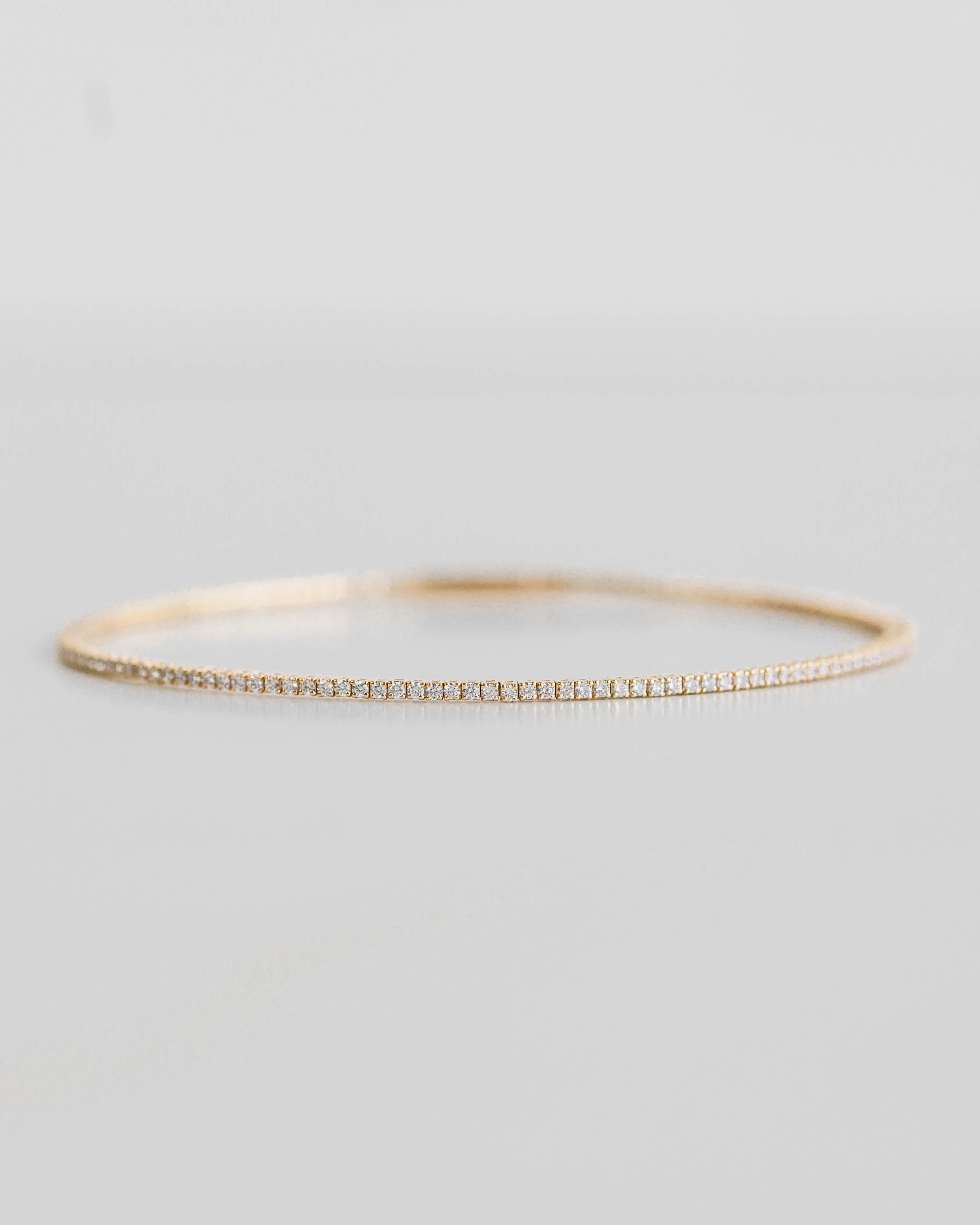 Flexible Diamond Bangle — 1.0ctw Yellow Gold