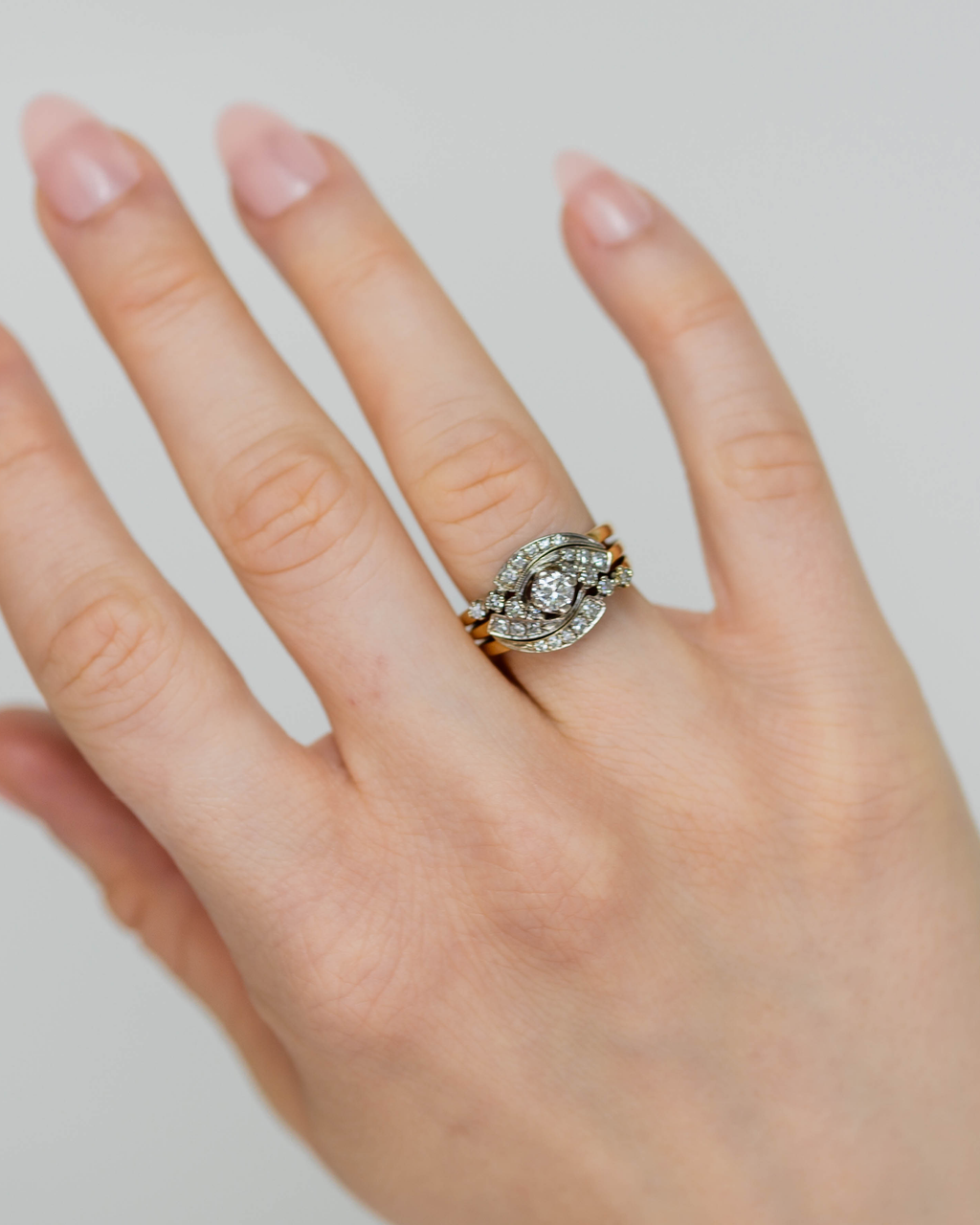 Gatsby Diamond Trio Ring Set