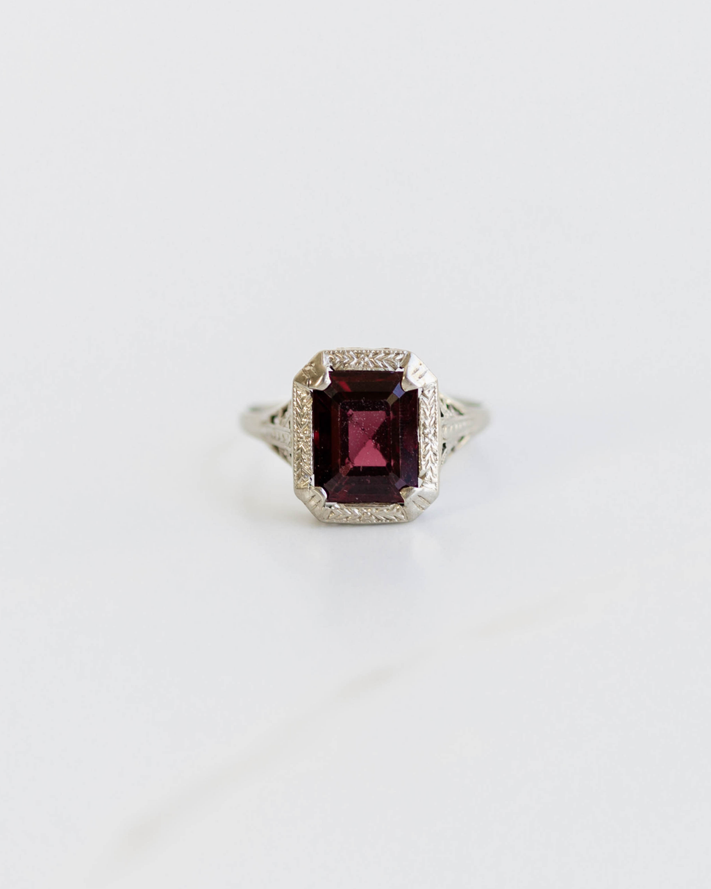 Gracious Garnet Signet Ring