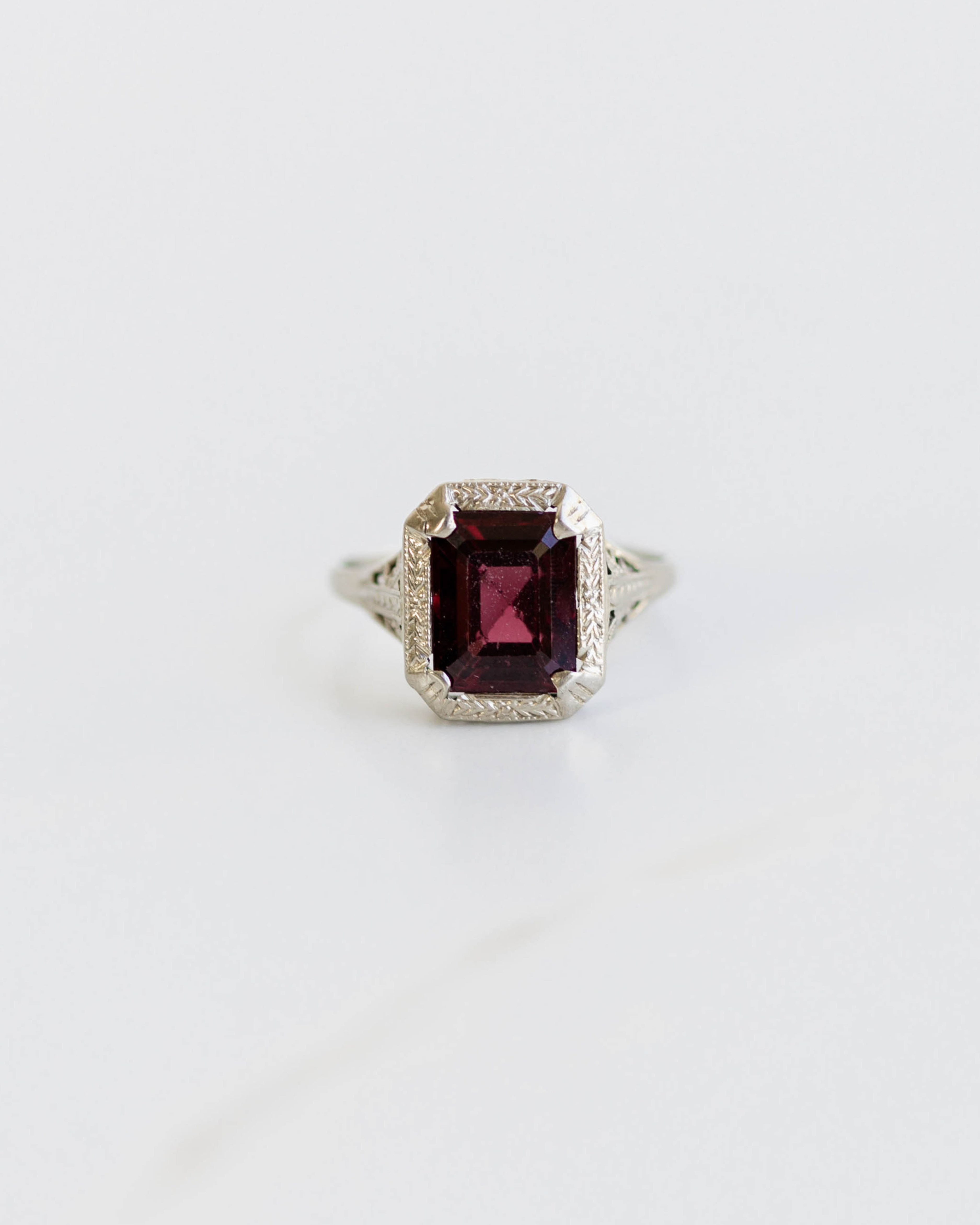 Gracious Garnet Signet Ring