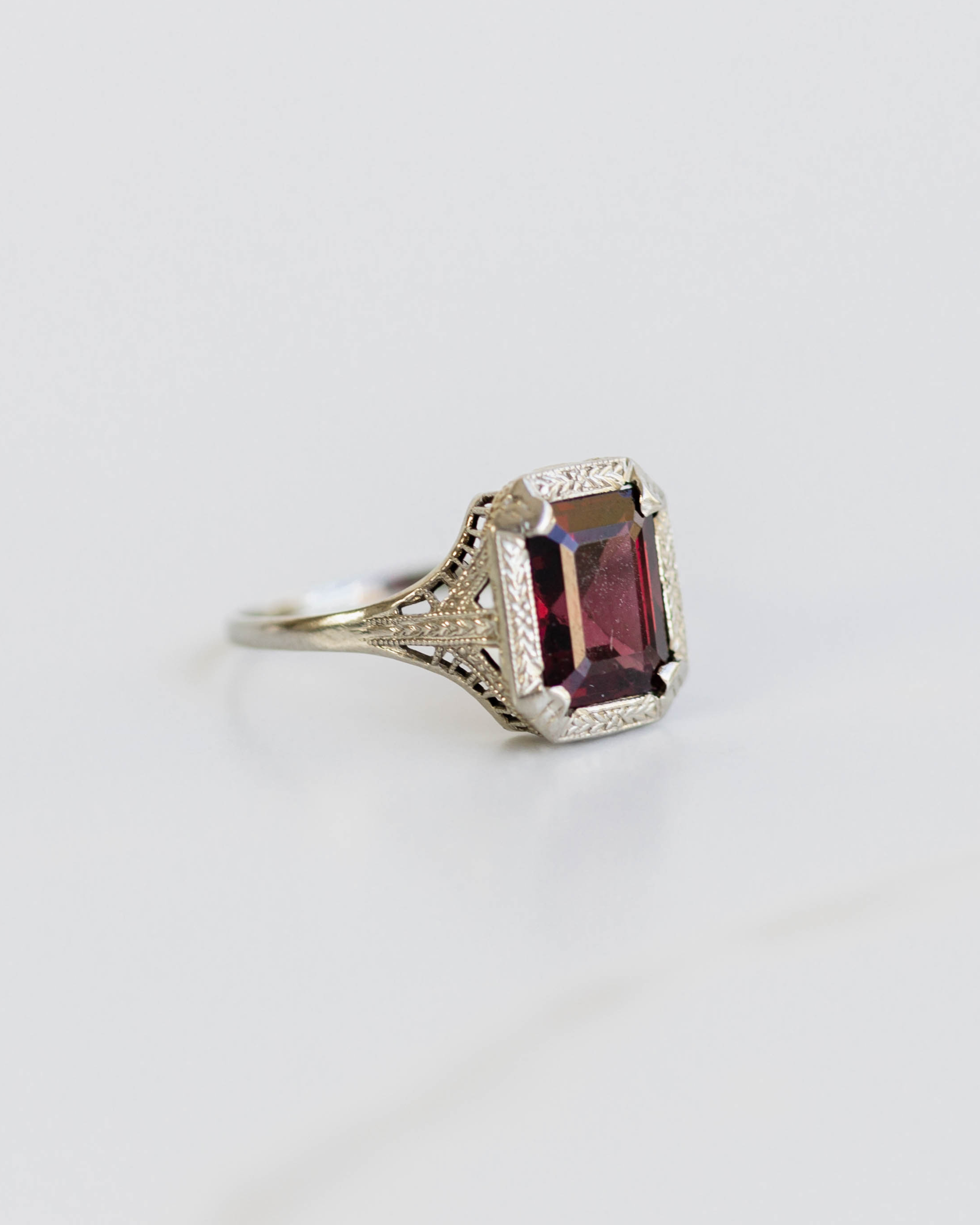 Gracious Garnet Signet Ring