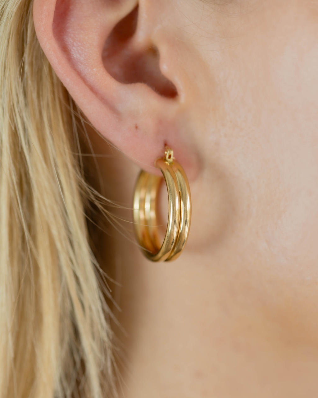 Detachable Star Charm Gold Hoops