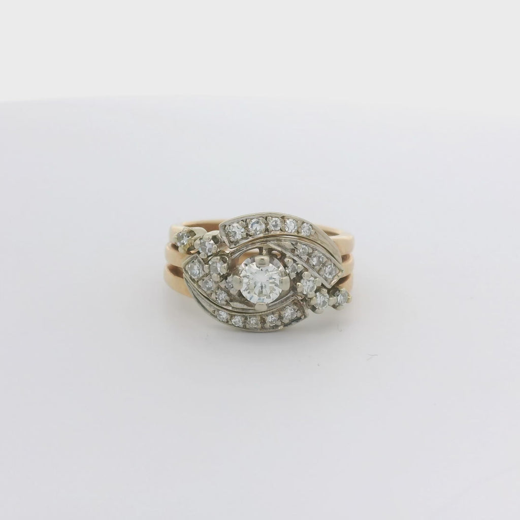 Gatsby Diamond Trio Ring Set