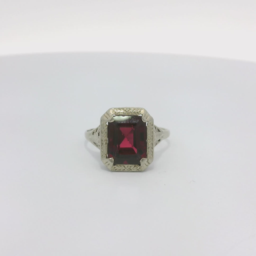Gracious Garnet Signet Ring
